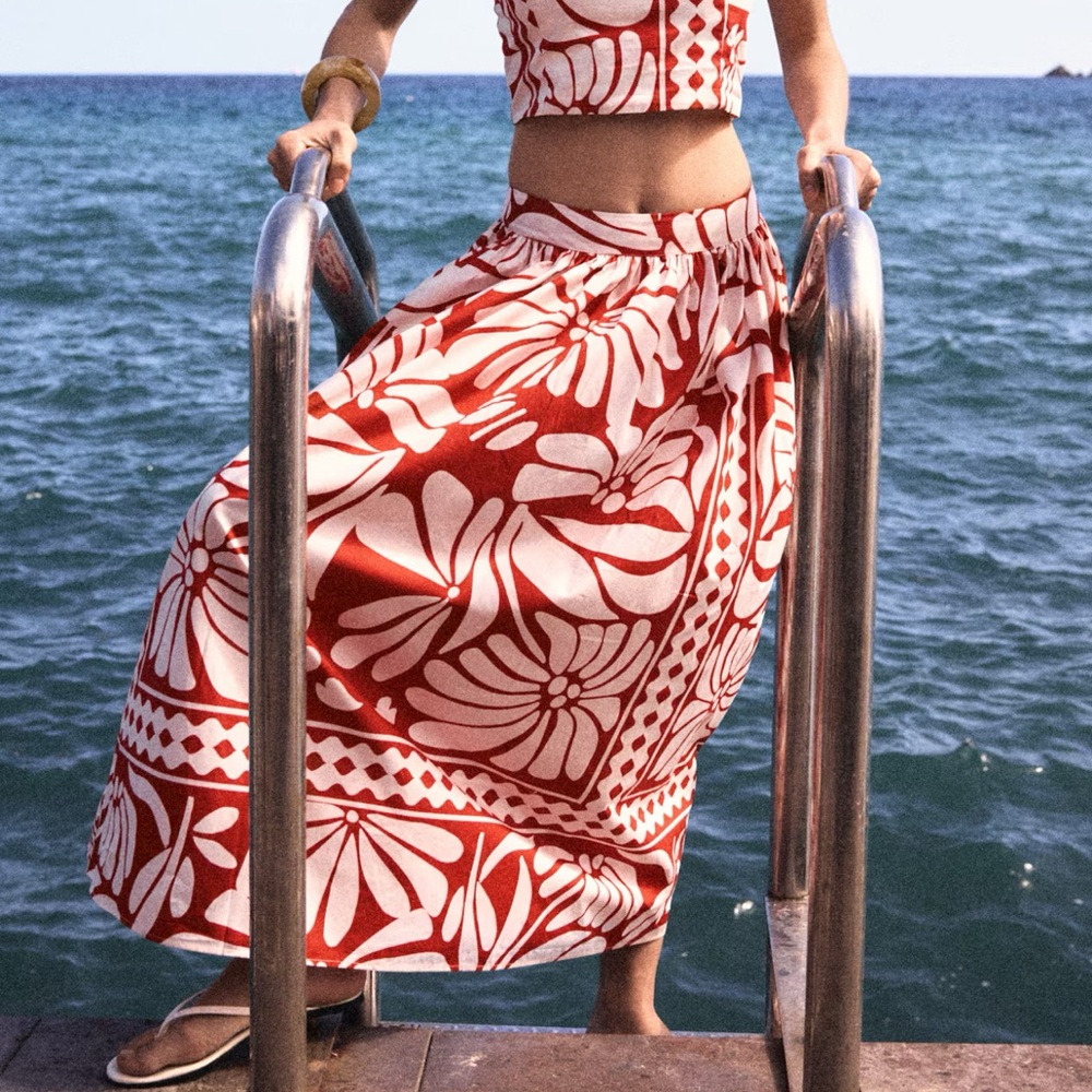 Poplin Maxi Skirt
